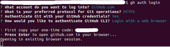 GitHub CLI authentication